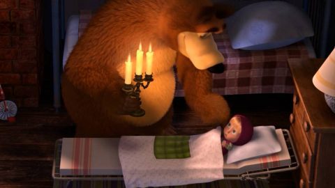 Maša in Medved: Strašna noč, risanka